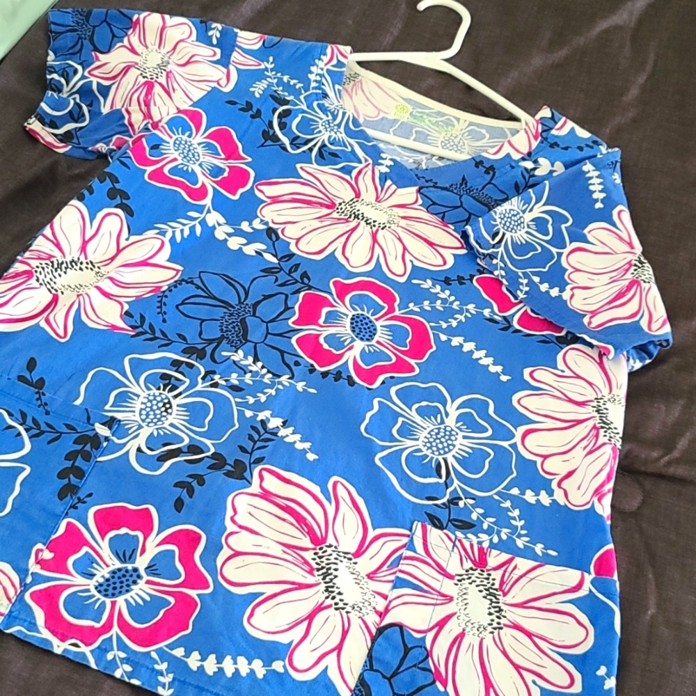 Multi Color Scrub Top